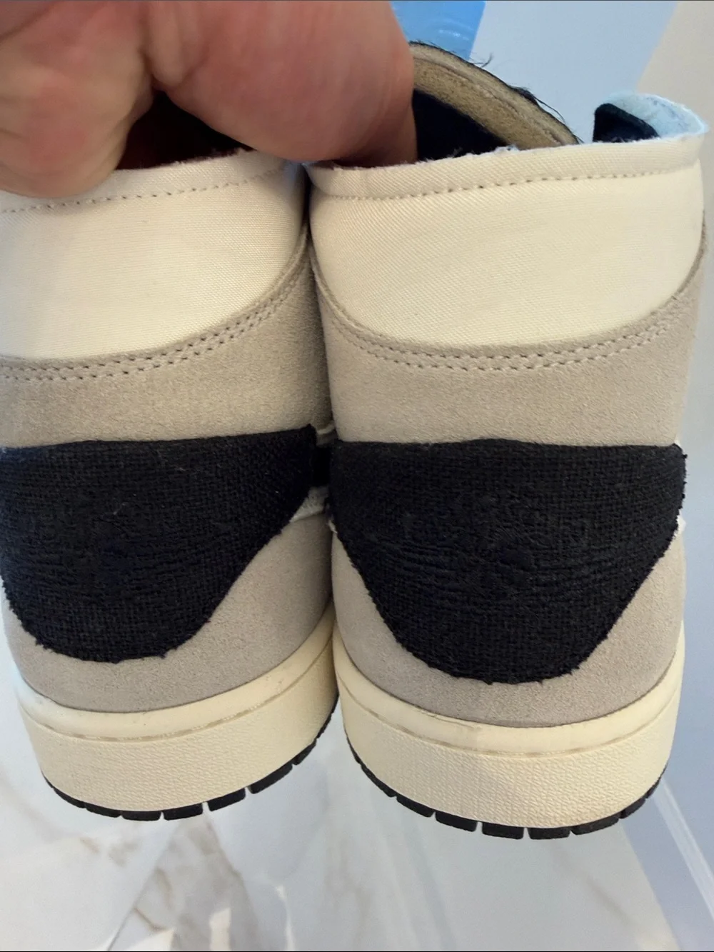 Nike High-Top Sneakers in White, Gray & Black